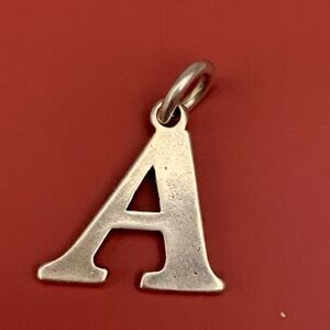 .925 Letter A Sterling Silver Jewelry Charm #alphabet #A